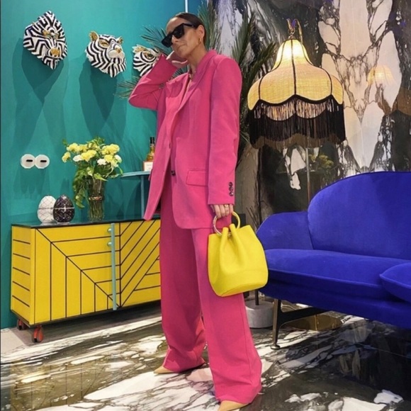 Zara Oversized Hot Pink Blazer Bloggers Favorite - Picture 2 of 15